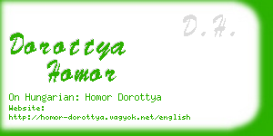 dorottya homor business card